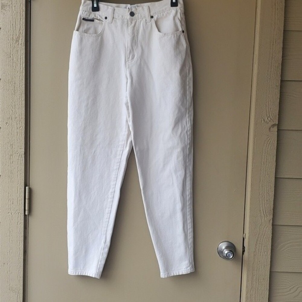 Vintage 90s Womens White Highwaisted high rise Straight leg NY JEANS 100% Cotton